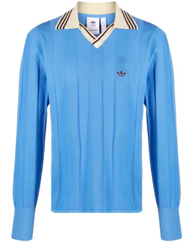 adidas X Wales Bonner Ribbed Jumper - Men's - Recycled Polyester - Blue