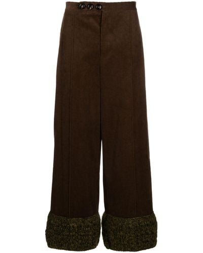 NAMACHEKO Umfraville Corduroy Wide-leg Trousers - Brown