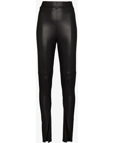 Alix Carlisle Vegan Leather Trousers - Black