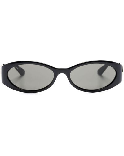 Gucci Oval-Frame Sunglasses - Black