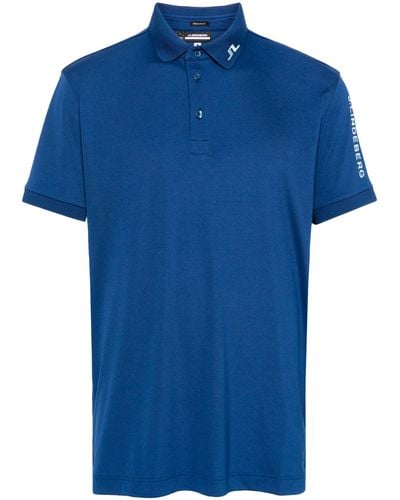 J.Lindeberg Tour Tech Logo-embroidered Polo Shirt - Blue