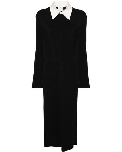 Courreges Polo Maxi Dress - Women's - Cotton/polyamide - Black