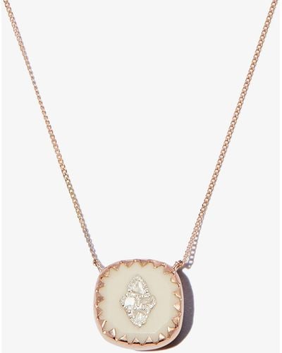 Pascale Monvoisin 9k Rose Gold Pierrot No.2 Diamond Necklace - Women's - 9kt Rose Gold - Pink