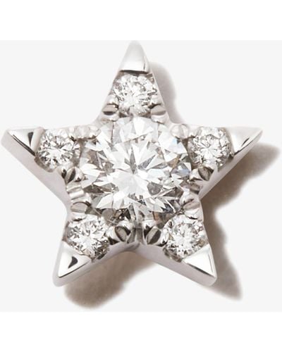 Maria Tash 18k White Star Diamond Earring - Metallic