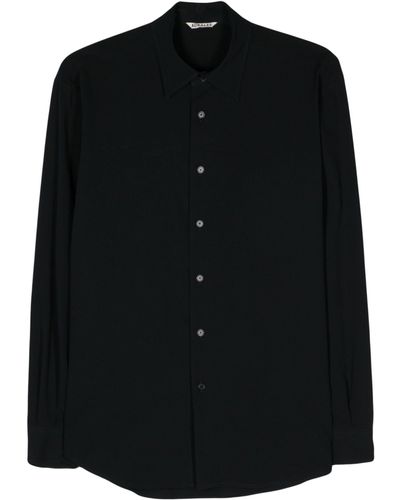 AURALEE Long-sleeved Cotton Shirt - Black
