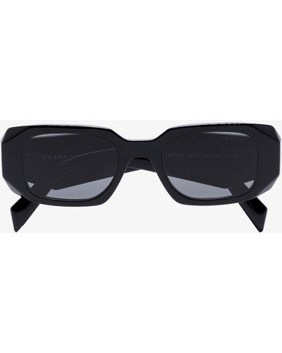 Prada Rectangle Frame Sunglasses - Unisex - Acetate - Black