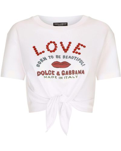 Dolce & Gabbana Dolce & Gabbana Cruise Printed Cotton T-shirt - White