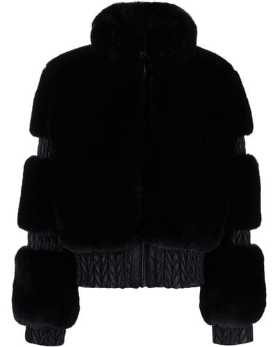 Goldbergh Furry Faux Fur Ski Jacket - Black