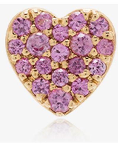 Loquet London 18k Yellow Heart Sapphire Charm - - 18kt Yellow /pink Sapphire - Metallic