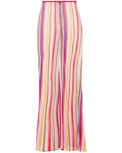 Missoni High-waisted Flared Pants - Pink