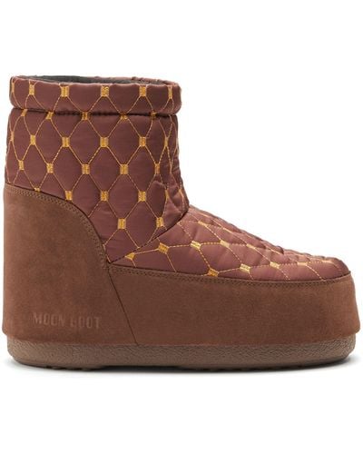 Moon Boot Icon Low Quilted Boots - Unisex - Polyamide/calf Suede/polyester/polyurethanerubber - Brown