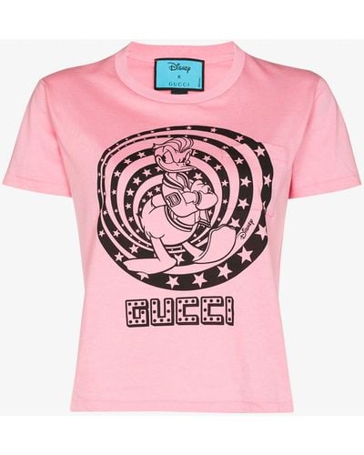 Gucci X Disney Donald Duck Cotton T-shirt - Women's - Cotton - Pink