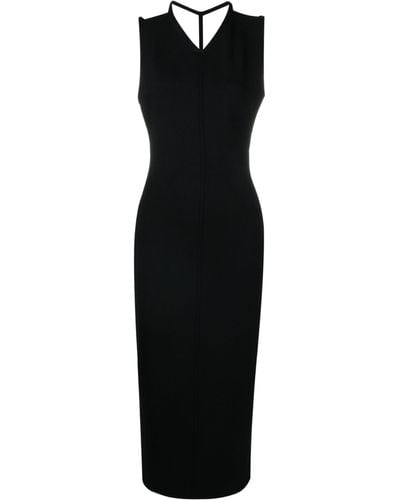 Khaite The Teri Midi Dress - Black