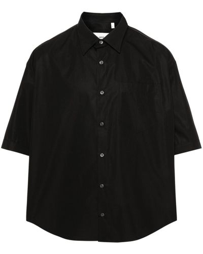 Ami Paris Ami De Coeur Cotton Shirt - Men's - Cotton - Black