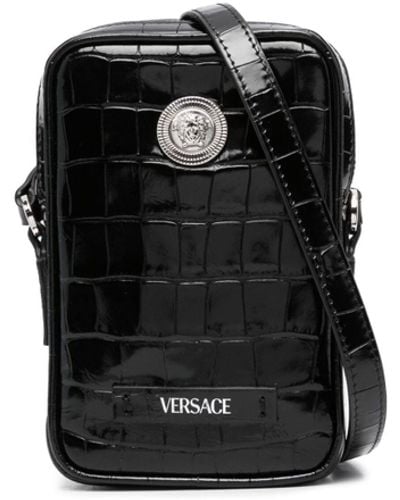 Versace Medusa Biggie Crossbody Bag - Black