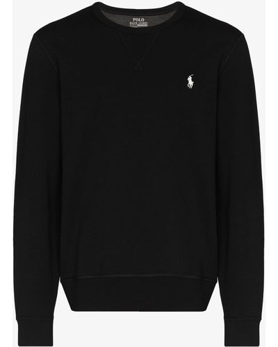 Polo Ralph Lauren Polo Pony Embroidered Jersey Sweatshirt - Men's - Cotton/polyester - Black