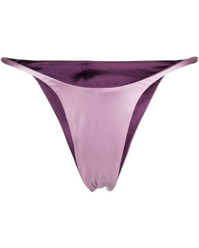 Isa Boulder Forward Satin Bikini Briefs - Women's - Nylon/polyamide/elastane - Purple