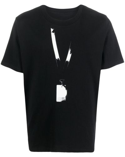 MM6 by Maison Martin Margiela T-shirts And Polos - Black