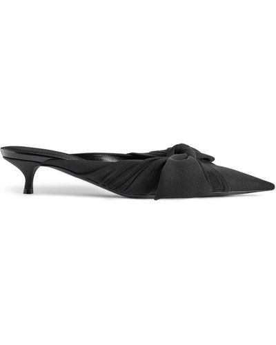 Balenciaga Knife Knot 40mm Pointed-toe Mules - Black