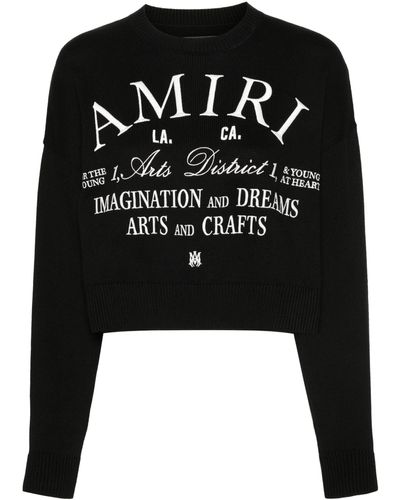 Amiri Arts District Knit Sweater - Women's - Cotton - Black