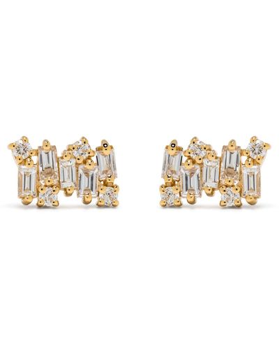 Suzanne Kalan 18k Yellow Shimmer Diamond Earrings - Women's - 18kt Yellow /diamond - Metallic
