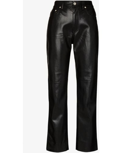 Nanushka Vinni Vegan Leather Trousers - Women's - Polyester/polyurethane - Black