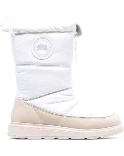 Canada Goose Cypress Fold Over Quilted Boots - White