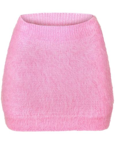 Nina Ricci Mohair-blend Mini Skirt - Women's - Polyamide/mohair - Pink