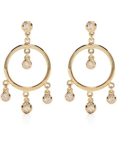 Jacquie Aiche 18k Yellow Sophia Shaker Diamond Hoop Earrings - Metallic