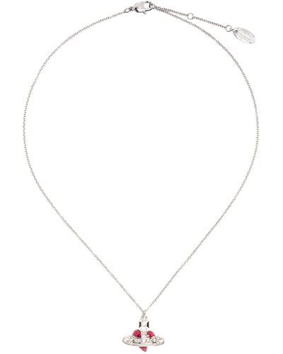 Vivienne Westwood -tone New Diamante Heart Pendant Necklace - White
