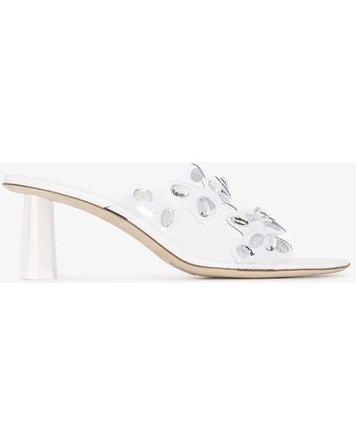 BY FAR White Gorgeous 57 Stud Embellished Pvc Sandals