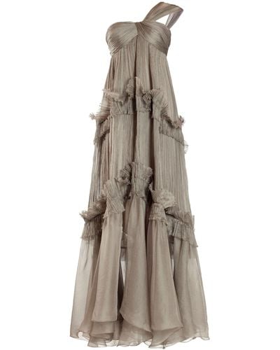 Maria Lucia Hohan Celestia Ruffled Silk Gown - Natural