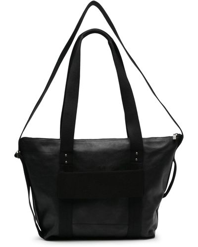 Rick Owens Leather Shoulder Bag - Unisex - Calf Leather/cotton - Black