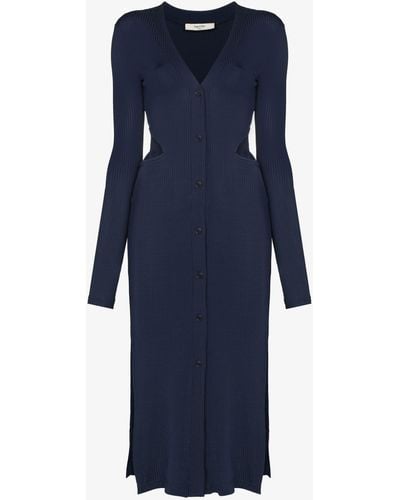 Elleme Ribbed Cotton Jersey Midi Dress - Blue