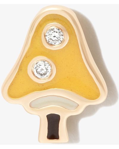 Alison Lou 14k Yellow Magic Shroom Diamond Single Stud Earring