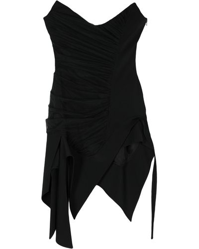 Mugler Asymmetric Bustier Dress - Women's - Spandex/elastane/viscose/polyamide/elastodieneviscosepolyester - Black