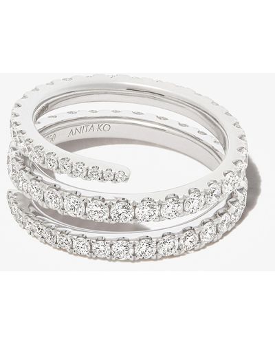 Anita Ko 18k White Gold Coil Diamond Ring - Women's - 18kt White Gold/diamond