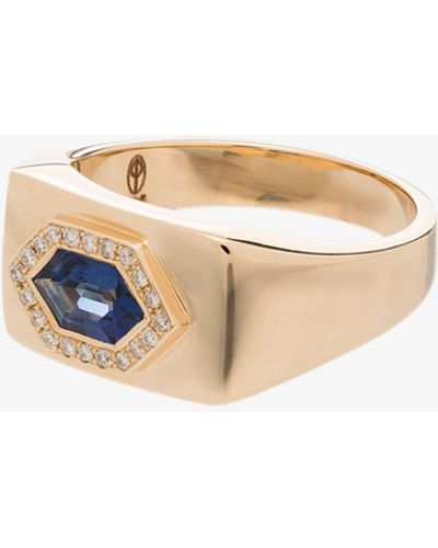 O Thongthai 14k Yellow Petra Sapphire Diamond Ring - Metallic