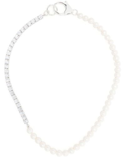 Hatton Labs X Botter Sterling Pearl And Crystal Necklace - Men's - Sterling - White