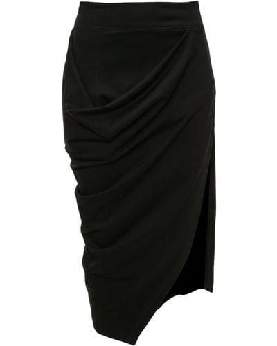 JW Anderson Asymmetric Draped Skirt - Black