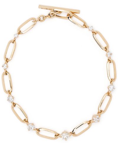 Lizzie Mandler 18k Yellow Og Link Graduated Diamond Bracelet - Women's - 18kt /white Diamond