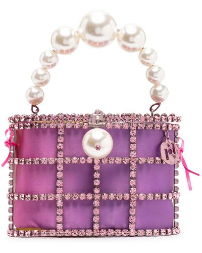 Rosantica Holli Crystal-embellished Tote Bag - Purple