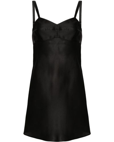 Khaite The Eli Silk Mini Dress - Black