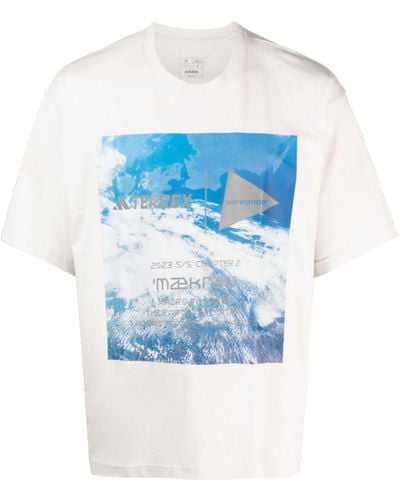 adidas X And Wander Neutral Terrex Graphic Print T-shirt - Blue