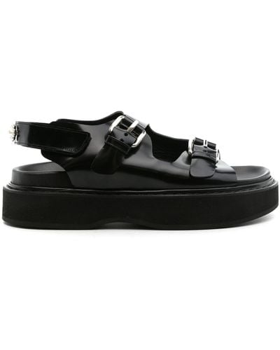 Simone Rocha Pearl-embellishment Leather Sandals - Men's - Calf Leather/rubber - Black