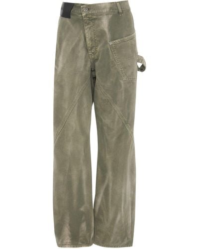 JW Anderson Twisted Workwear Jeans - Green
