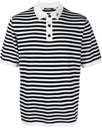J.Lindeberg Darrel Striped Polo Shirt - Blue