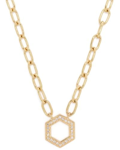 Harwell Godfrey 18k Yellow Cable Chain Foundation Diamond Necklace - Women's - Diamond/18kt Yellow - Metallic