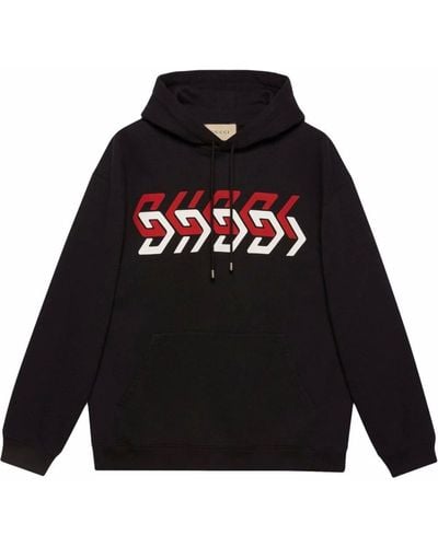 Gucci Jersey Sweatshirt With Mirror Print - Black