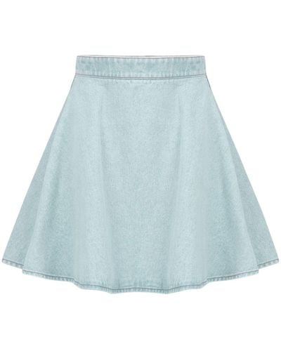 Nina Ricci A-line Denim Mini Skirt - Blue